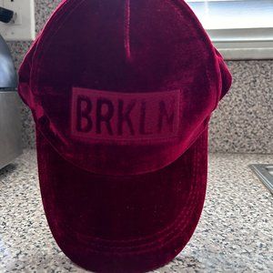 H&M Maroon BRKLN Velour Hat